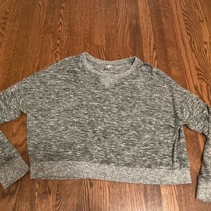 gray cropped sweater